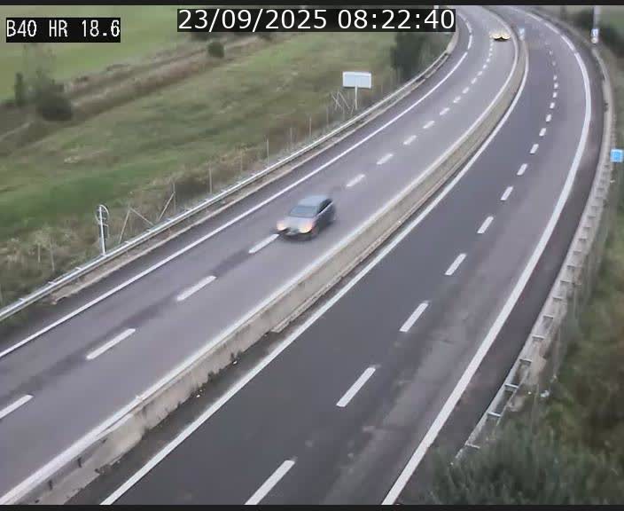 Webcam sur la route de liaison entre Micheville et Esch-Belval à la frontière entre le Luxembourg et la France. Vue orientée vers la Lorraine.