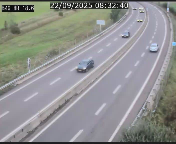 Webcam sur la route de liaison entre Micheville et Esch-Belval à la frontière entre le Luxembourg et la France. Vue orientée vers la Lorraine.