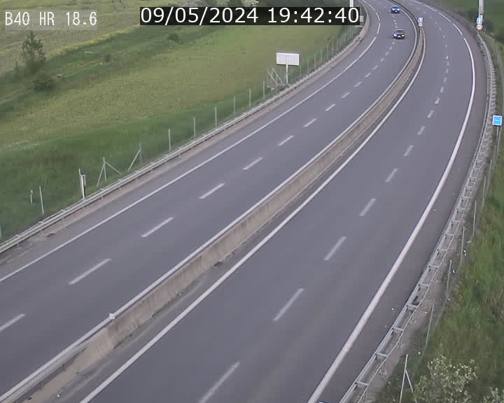 Webcam sur la route de liaison entre Micheville et Esch-Belval à la frontière entre le Luxembourg et la France. Vue orientée vers la Lorraine.