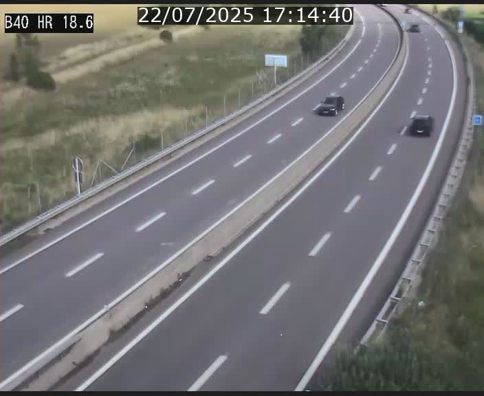 Webcam sur la route de liaison entre Micheville et Esch-Belval à la frontière entre le Luxembourg et la France. Vue orientée vers la Lorraine.