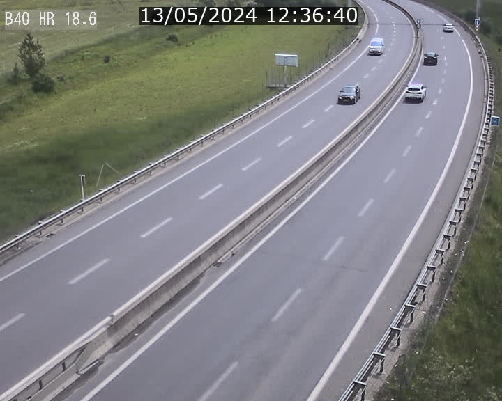 Webcam sur la route de liaison entre Micheville et Esch-Belval à la frontière entre le Luxembourg et la France. Vue orientée vers la Lorraine.