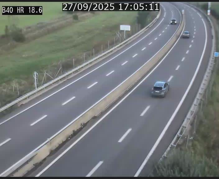 Webcam sur la route de liaison entre Micheville et Esch-Belval à la frontière entre le Luxembourg et la France. Vue orientée vers la Lorraine.