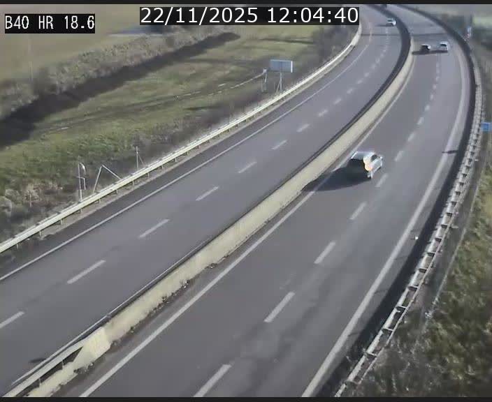 Webcam sur la route de liaison entre Micheville et Esch-Belval à la frontière entre le Luxembourg et la France. Vue orientée vers la Lorraine.
