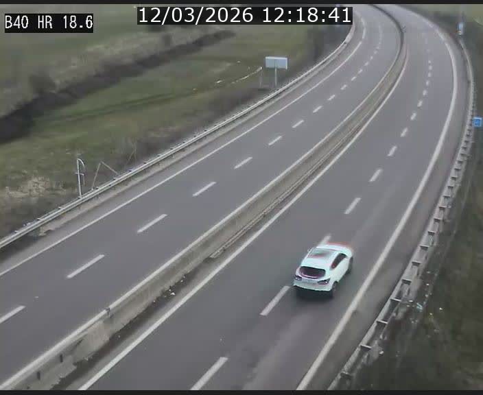 Webcam sur la route de liaison entre Micheville et Esch-Belval à la frontière entre le Luxembourg et la France. Vue orientée vers la Lorraine.