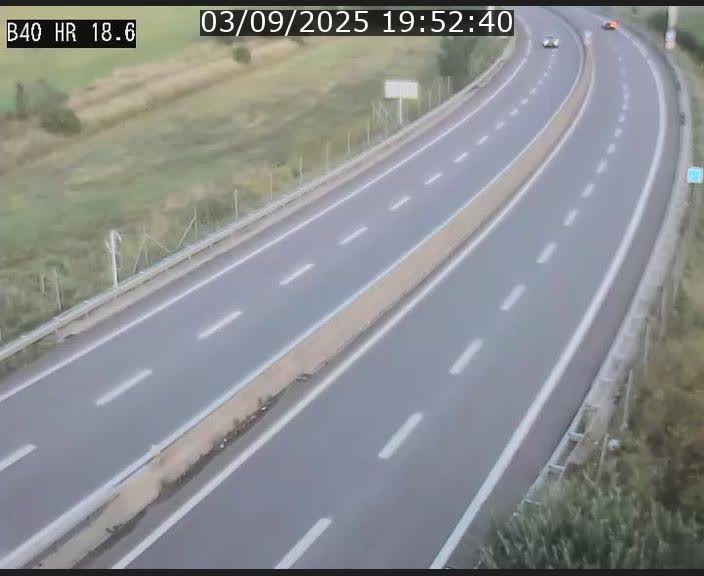 Webcam sur la route de liaison entre Micheville et Esch-Belval à la frontière entre le Luxembourg et la France. Vue orientée vers la Lorraine.