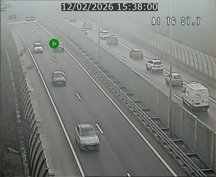 Traffic live webcam Luxembourg Kirchberg - A1 direction Luxembourg-ville - BK 7.7