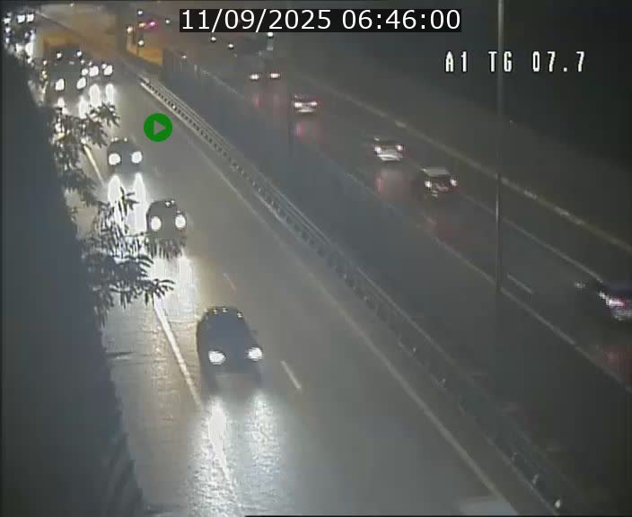 Traffic live webcam Luxembourg Kirchberg - A1 direction Luxembourg-ville - BK 7.7