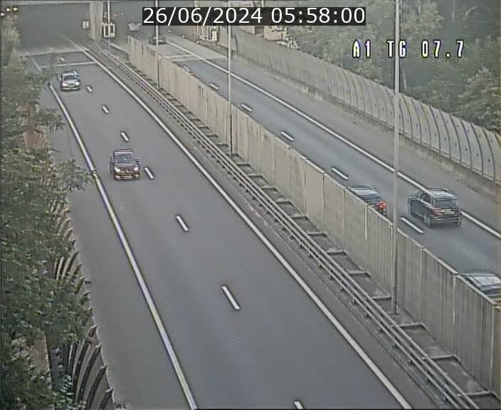 Traffic live webcam Luxembourg Kirchberg - A1 direction Luxembourg-ville - BK 7.7