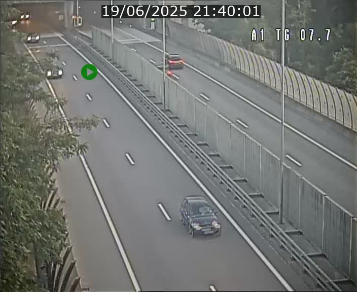 Traffic live webcam Luxembourg Kirchberg - A1 direction Luxembourg-ville - BK 7.7
