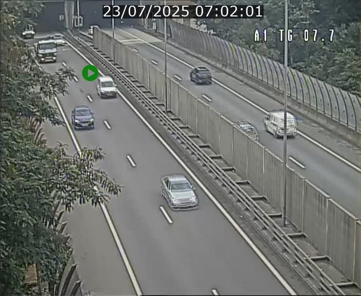 Traffic live webcam Luxembourg Kirchberg - A1 direction Luxembourg-ville - BK 7.7