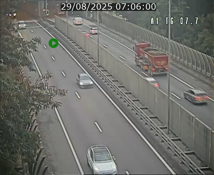 Traffic live webcam Luxembourg Kirchberg - A1 direction Luxembourg-ville - BK 7.7