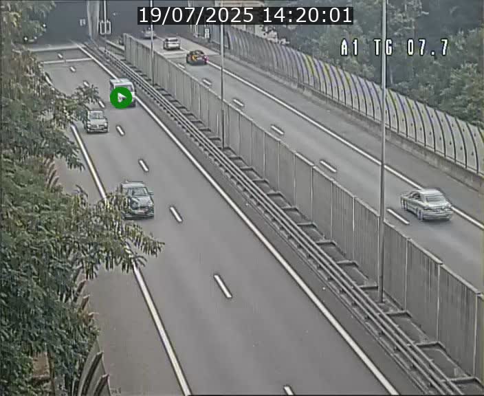 Traffic live webcam Luxembourg Kirchberg - A1 direction Luxembourg-ville - BK 7.7