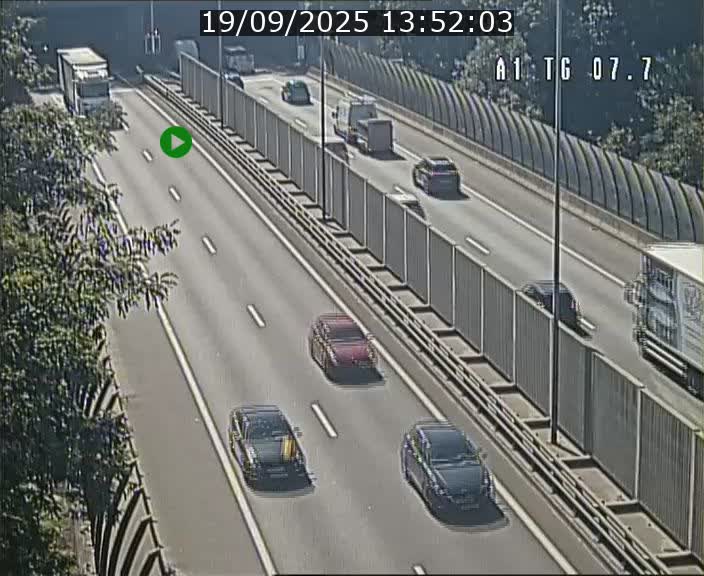 Traffic live webcam Luxembourg Kirchberg - A1 direction Luxembourg-ville - BK 7.7