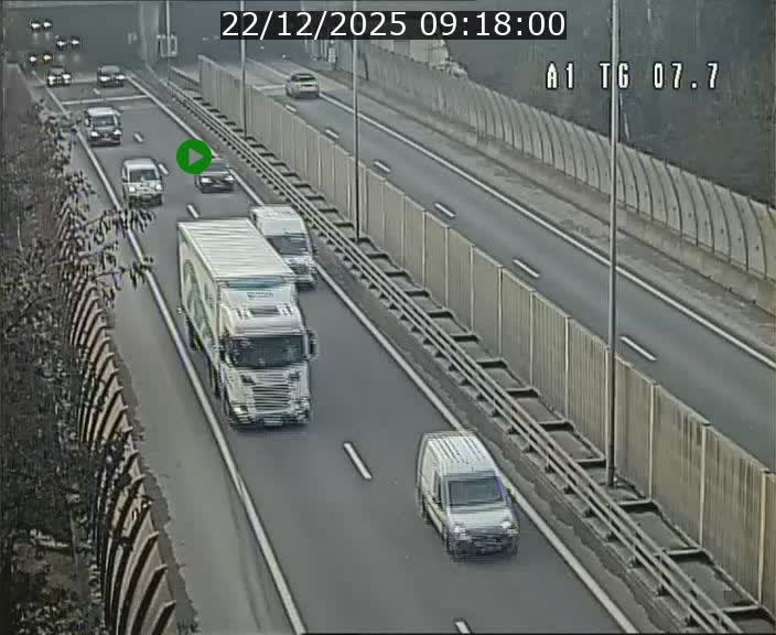<h2>Traffic live webcam Luxembourg Kirchberg - A1 direction Luxembourg-ville - BK 7.7</h2>