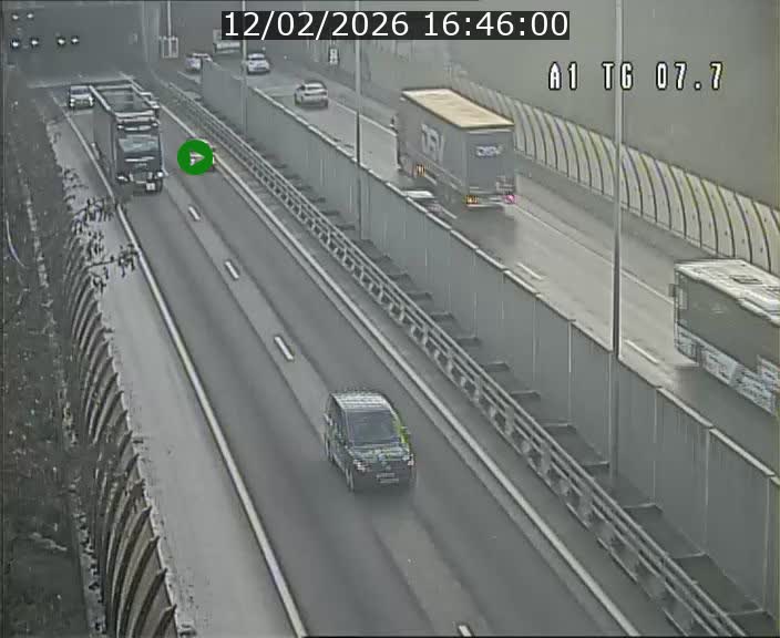 <h2>Traffic live webcam Luxembourg Kirchberg - A1 direction Luxembourg-ville - BK 7.7</h2>