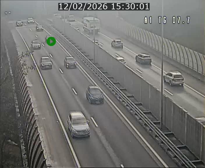 Traffic live webcam Luxembourg Kirchberg - A1 direction Luxembourg-ville - BK 7.7