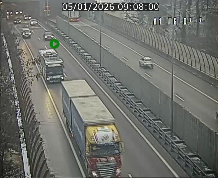 <h2>Traffic live webcam Luxembourg Kirchberg - A1 direction Luxembourg-ville - BK 7.7</h2>