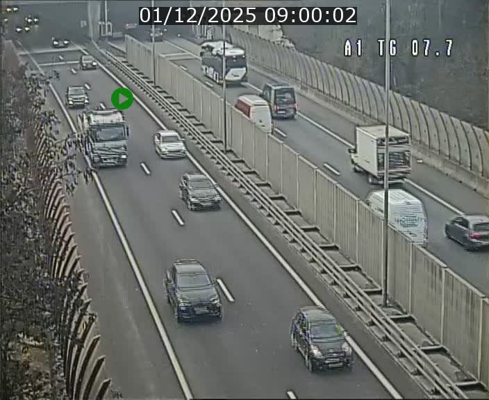 <h2>Traffic live webcam Luxembourg Kirchberg - A1 direction Luxembourg-ville - BK 7.7</h2>