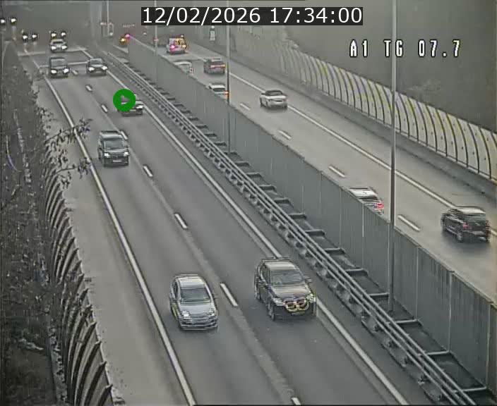 <h2>Traffic live webcam Luxembourg Kirchberg - A1 direction Luxembourg-ville - BK 7.7</h2>