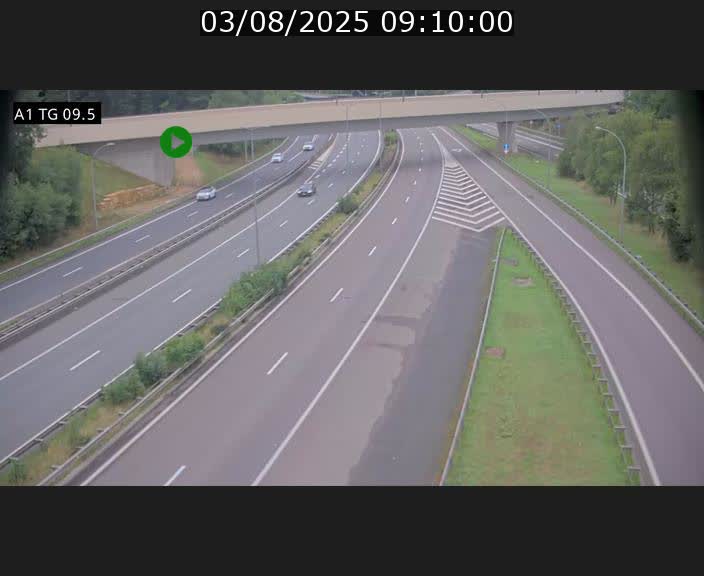 <h2>Traffic live webcam Luxembourg Jonction Grünewald - A1 direction Luxembourg-ville - BK 9.5</h2>