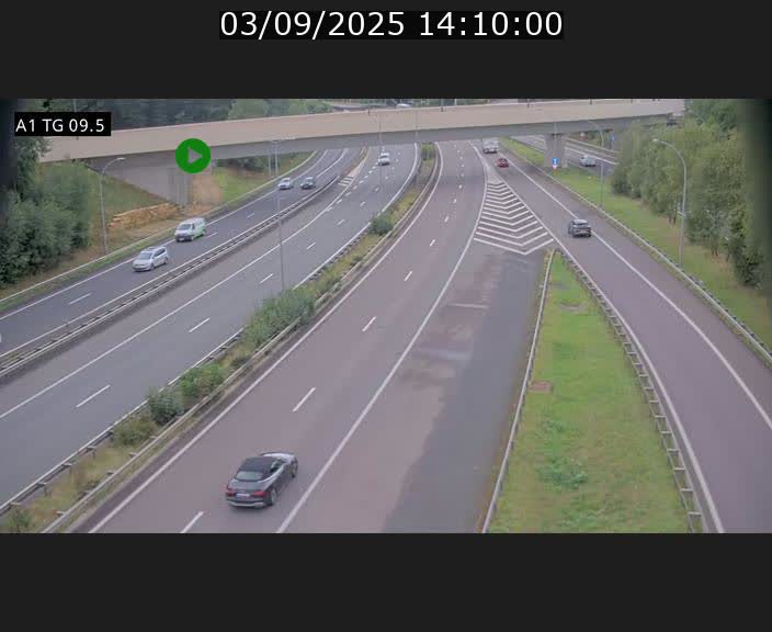 <h2>Traffic live webcam Luxembourg Jonction Grünewald - A1 direction Luxembourg-ville - BK 9.5</h2>