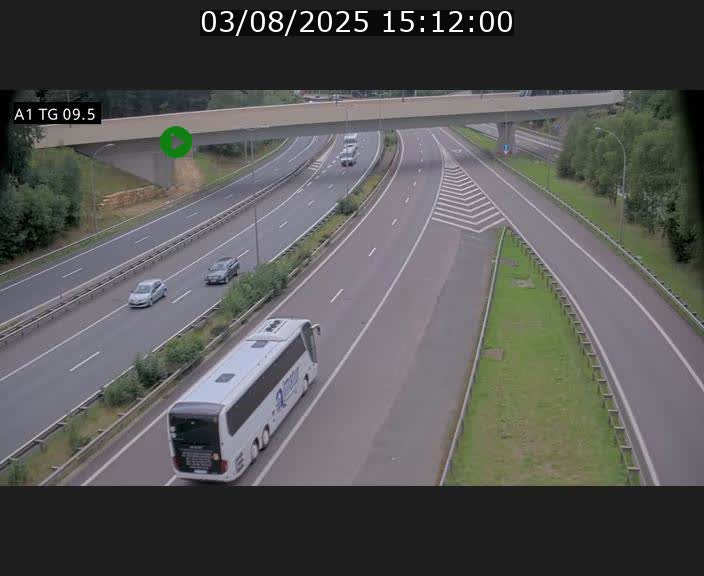 <h2>Traffic live webcam Luxembourg Jonction Grünewald - A1 direction Luxembourg-ville - BK 9.5</h2>