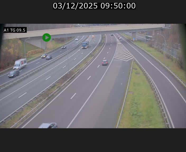 <h2>Traffic live webcam Luxembourg Jonction Grünewald - A1 direction Luxembourg-ville - BK 9.5</h2>