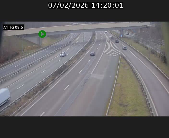 <h2>Traffic live webcam Luxembourg Jonction Grünewald - A1 direction Luxembourg-ville - BK 9.5</h2>