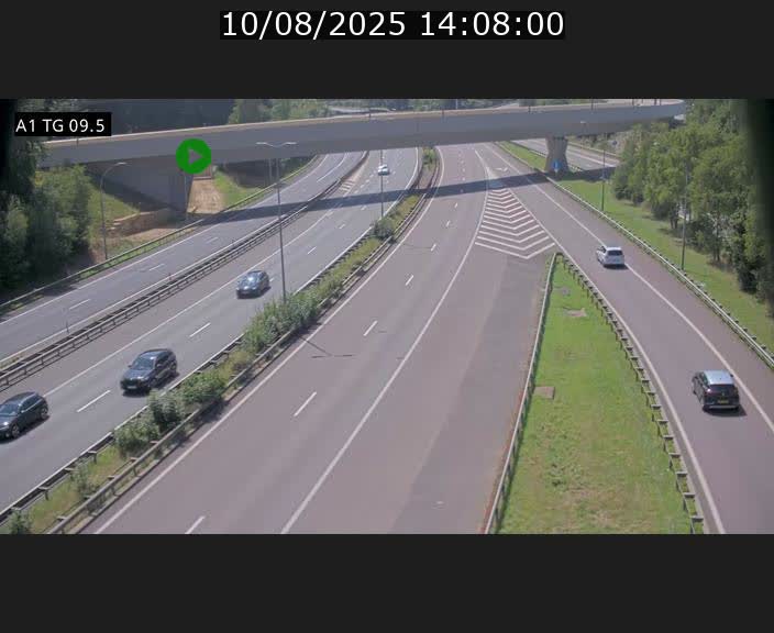<h2>Traffic live webcam Luxembourg Jonction Grünewald - A1 direction Luxembourg-ville - BK 9.5</h2>