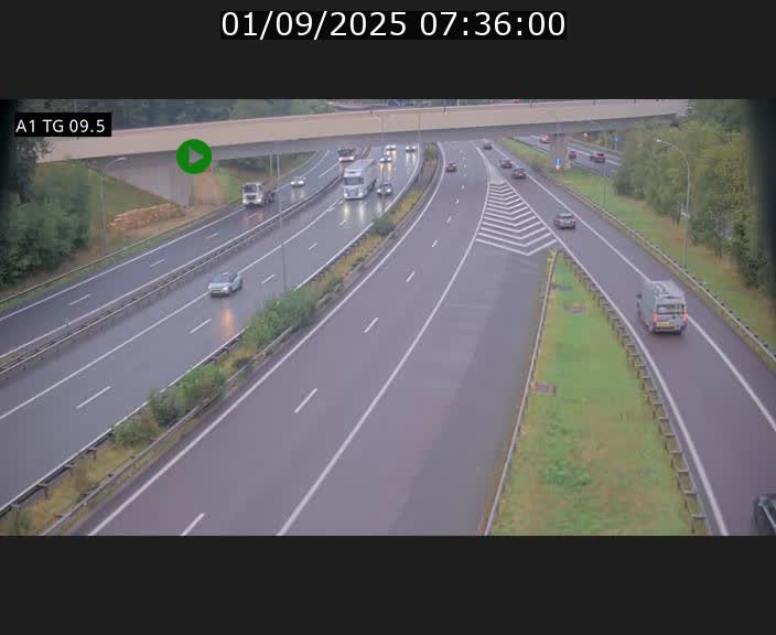 <h2>Traffic live webcam Luxembourg Jonction Grünewald - A1 direction Luxembourg-ville - BK 9.5</h2>