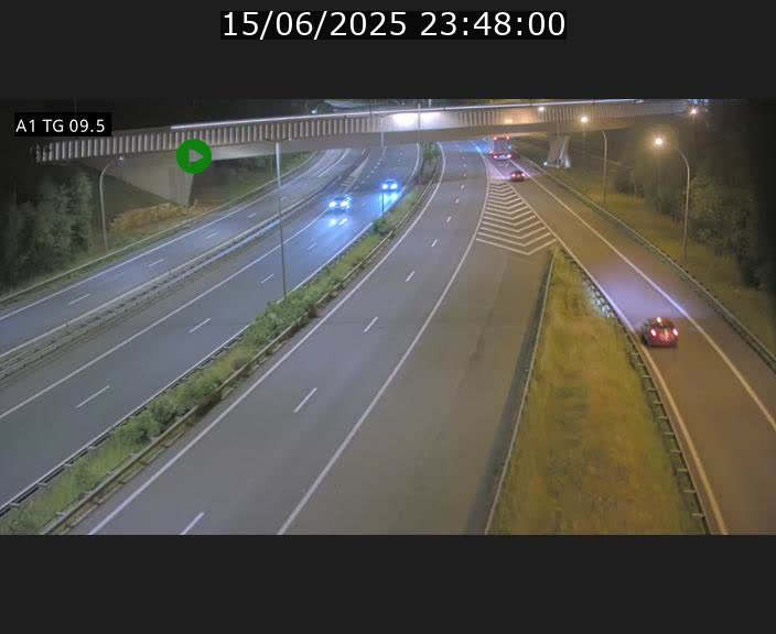 Traffic live webcam Luxembourg Jonction Grünewald - A1 direction Luxembourg-ville - BK 9.5