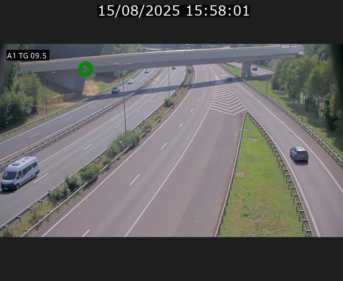 <h2>Traffic live webcam Luxembourg Jonction Grünewald - A1 direction Luxembourg-ville - BK 9.5</h2>
