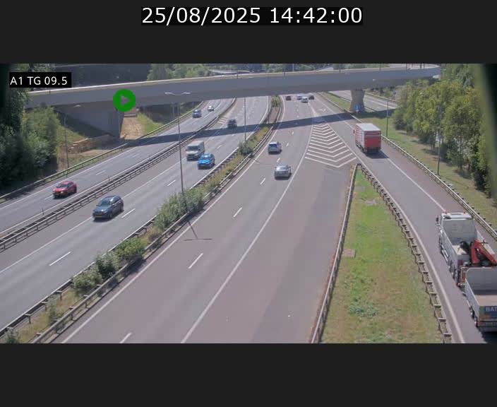 <h2>Traffic live webcam Luxembourg Jonction Grünewald - A1 direction Luxembourg-ville - BK 9.5</h2>