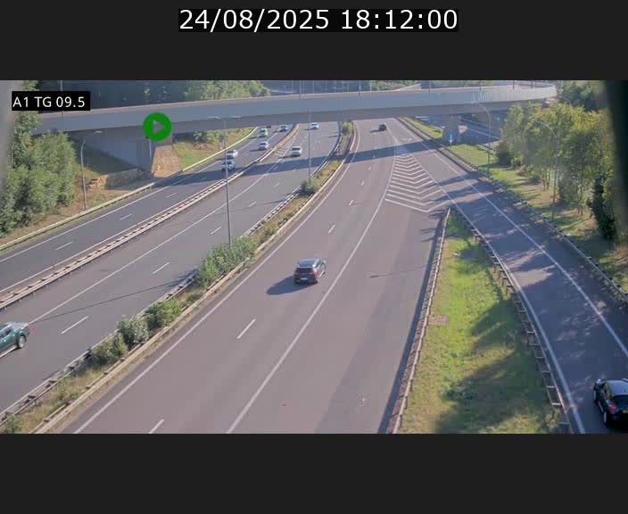 <h2>Traffic live webcam Luxembourg Jonction Grünewald - A1 direction Luxembourg-ville - BK 9.5</h2>