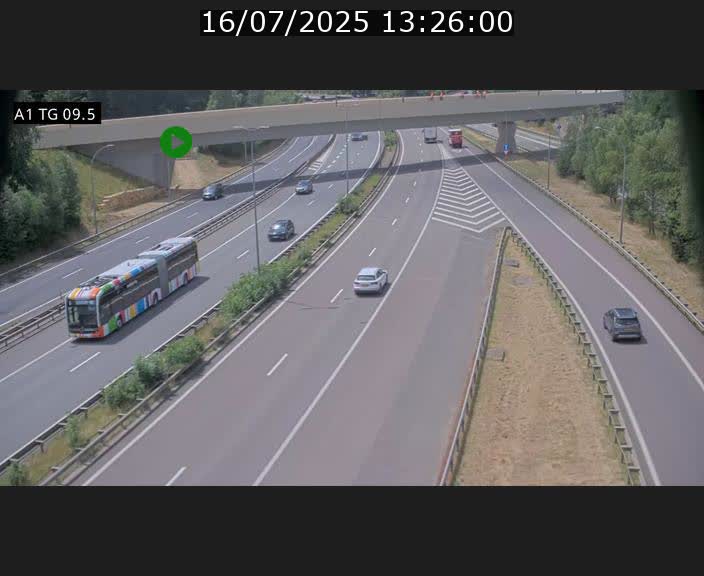<h2>Traffic live webcam Luxembourg Jonction Grünewald - A1 direction Luxembourg-ville - BK 9.5</h2>