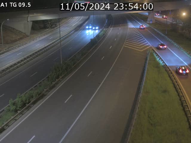 Traffic live webcam Luxembourg Jonction Grünewald - A1 direction Luxembourg-ville - BK 9.5
