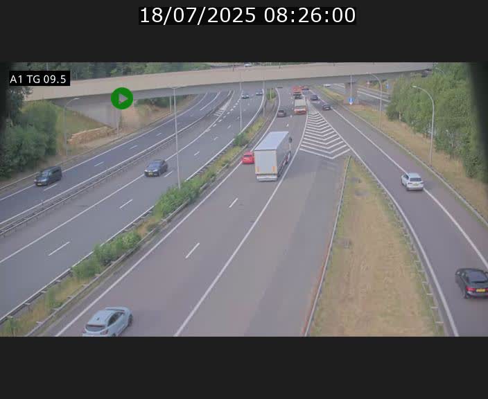 <h2>Traffic live webcam Luxembourg Jonction Grünewald - A1 direction Luxembourg-ville - BK 9.5</h2>