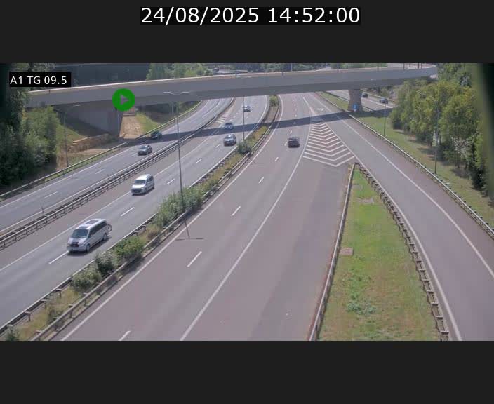 <h2>Traffic live webcam Luxembourg Jonction Grünewald - A1 direction Luxembourg-ville - BK 9.5</h2>