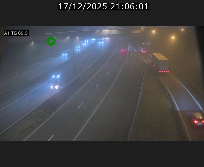 Traffic live webcam Luxembourg Jonction Grünewald - A1 direction Luxembourg-ville - BK 9.5