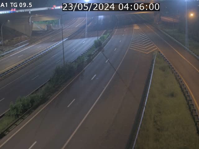 Traffic live webcam Luxembourg Jonction Grünewald - A1 direction Luxembourg-ville - BK 9.5