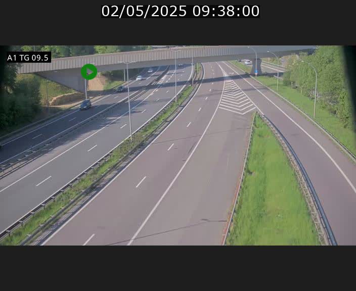 Traffic live webcam Luxembourg Jonction Grünewald - A1 direction Luxembourg-ville - BK 9.5