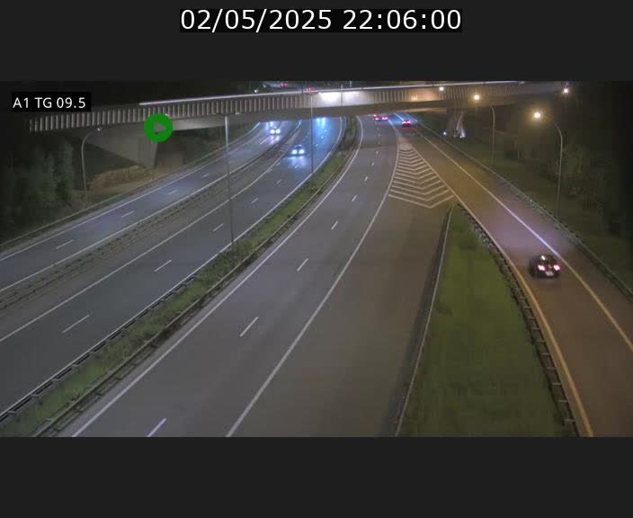 Traffic live webcam Luxembourg Jonction Grünewald - A1 direction Luxembourg-ville - BK 9.5
