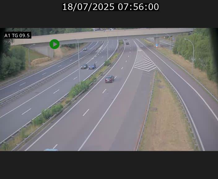 Traffic live webcam Luxembourg Jonction Grünewald - A1 direction Luxembourg-ville - BK 9.5