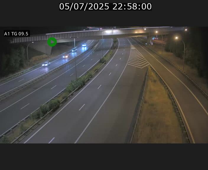 Traffic live webcam Luxembourg Jonction Grünewald - A1 direction Luxembourg-ville - BK 9.5