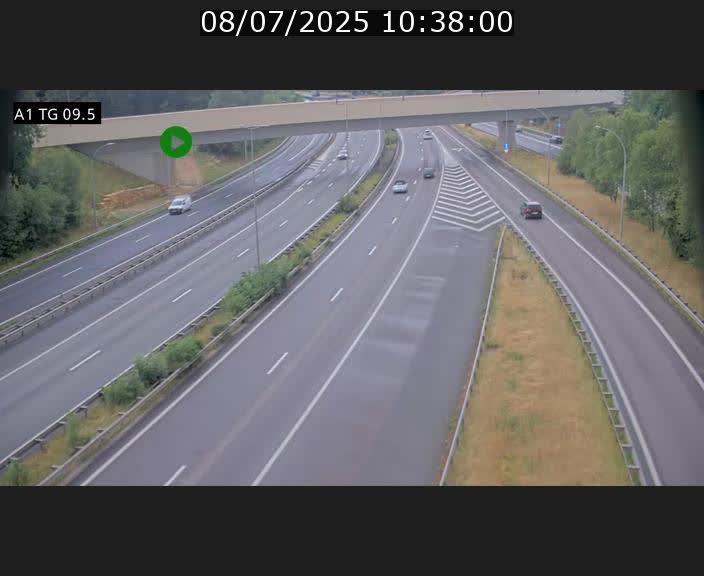 Traffic live webcam Luxembourg Jonction Grünewald - A1 direction Luxembourg-ville - BK 9.5
