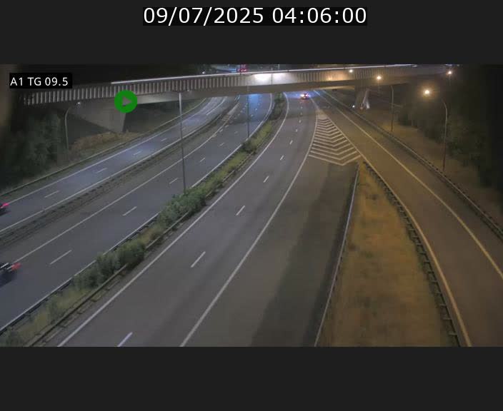 Traffic live webcam Luxembourg Jonction Grünewald - A1 direction Luxembourg-ville - BK 9.5