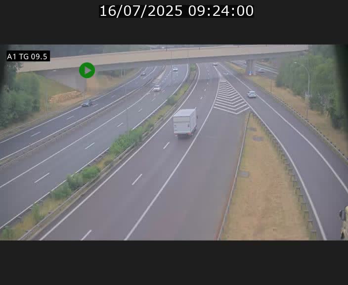 Traffic live webcam Luxembourg Jonction Grünewald - A1 direction Luxembourg-ville - BK 9.5