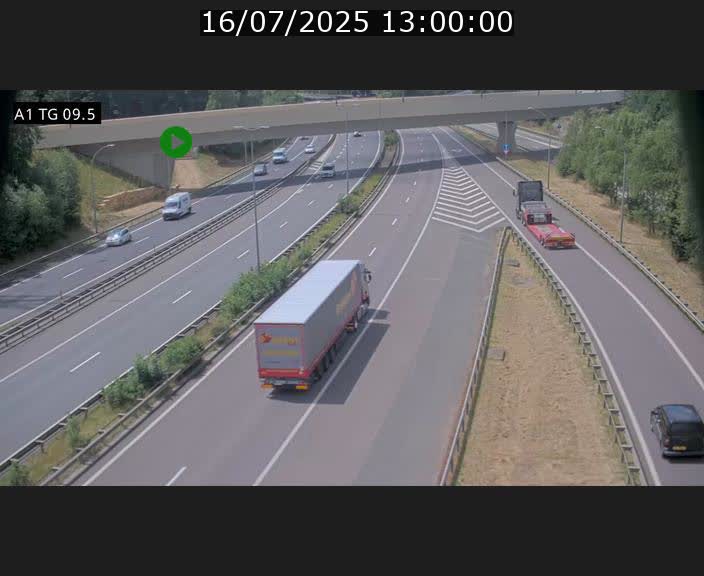 Traffic live webcam Luxembourg Jonction Grünewald - A1 direction Luxembourg-ville - BK 9.5