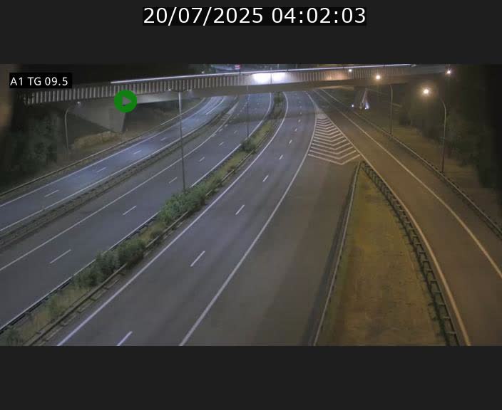Traffic live webcam Luxembourg Jonction Grünewald - A1 direction Luxembourg-ville - BK 9.5