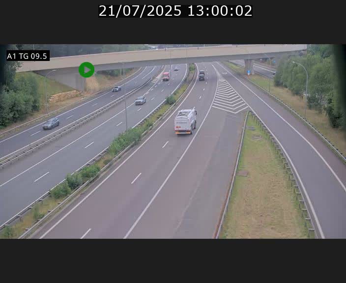 Traffic live webcam Luxembourg Jonction Grünewald - A1 direction Luxembourg-ville - BK 9.5